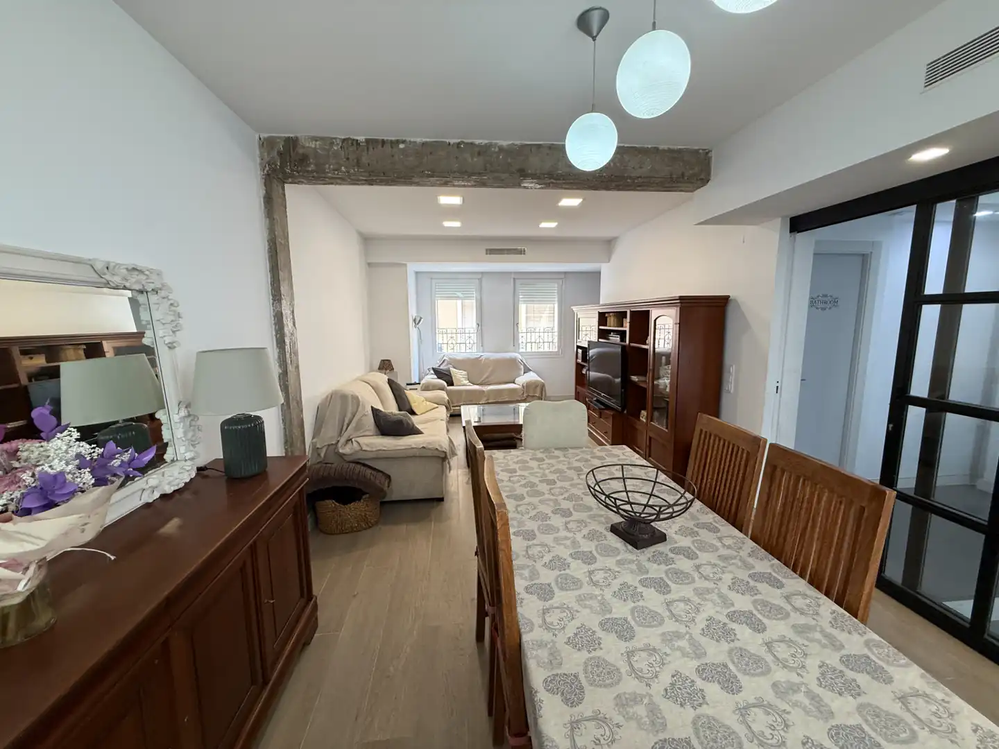 Sala d'estar de Casa o xalet de lloguer en Alboraya amb Aire condicionat, Moblat i Rentadora