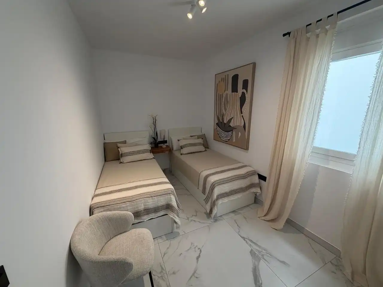 Bedroom of Flat for rent in Cádiz  with Air Conditioner, Furnished and Pets allowed