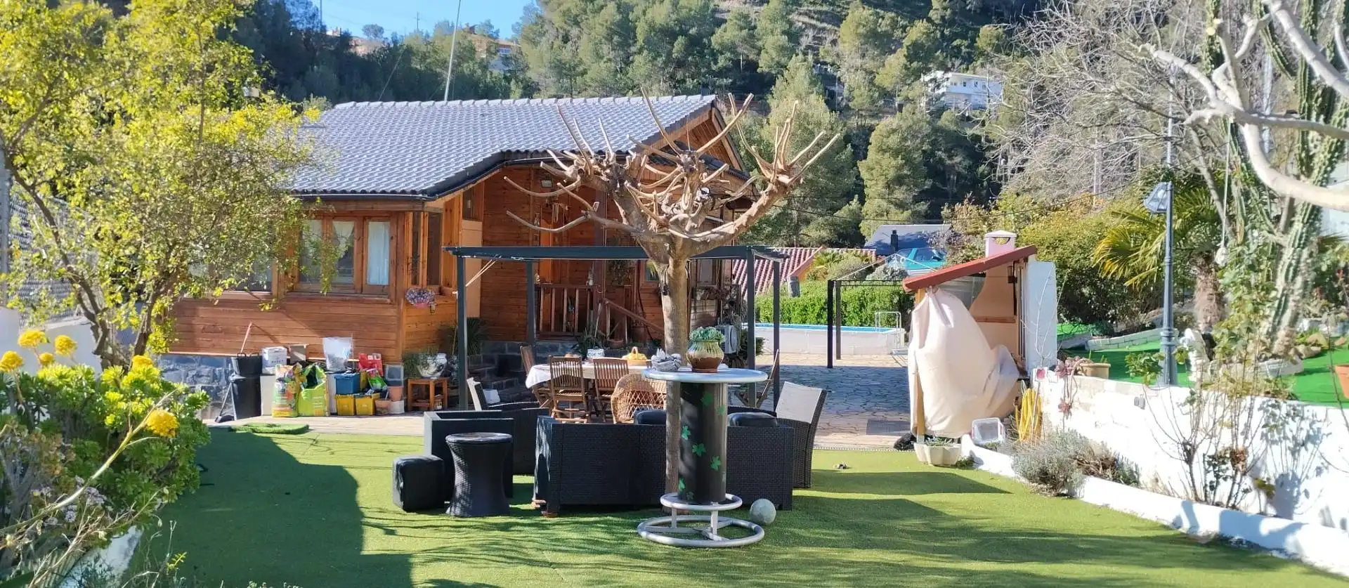 Terrassa de Casa o xalet en venda en Vallirana amb Aire condicionat, Calefacció i Jardí privat