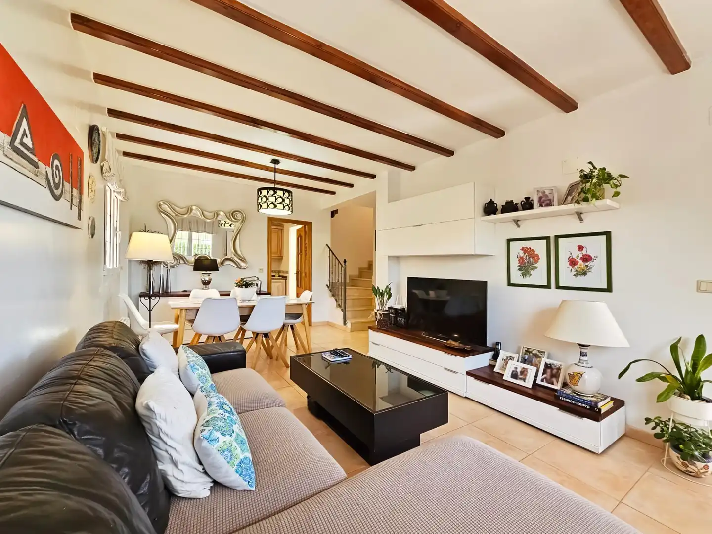 Living room of Houses for sale in Santa Pola  with Air Conditioner, Private garden and Terrace