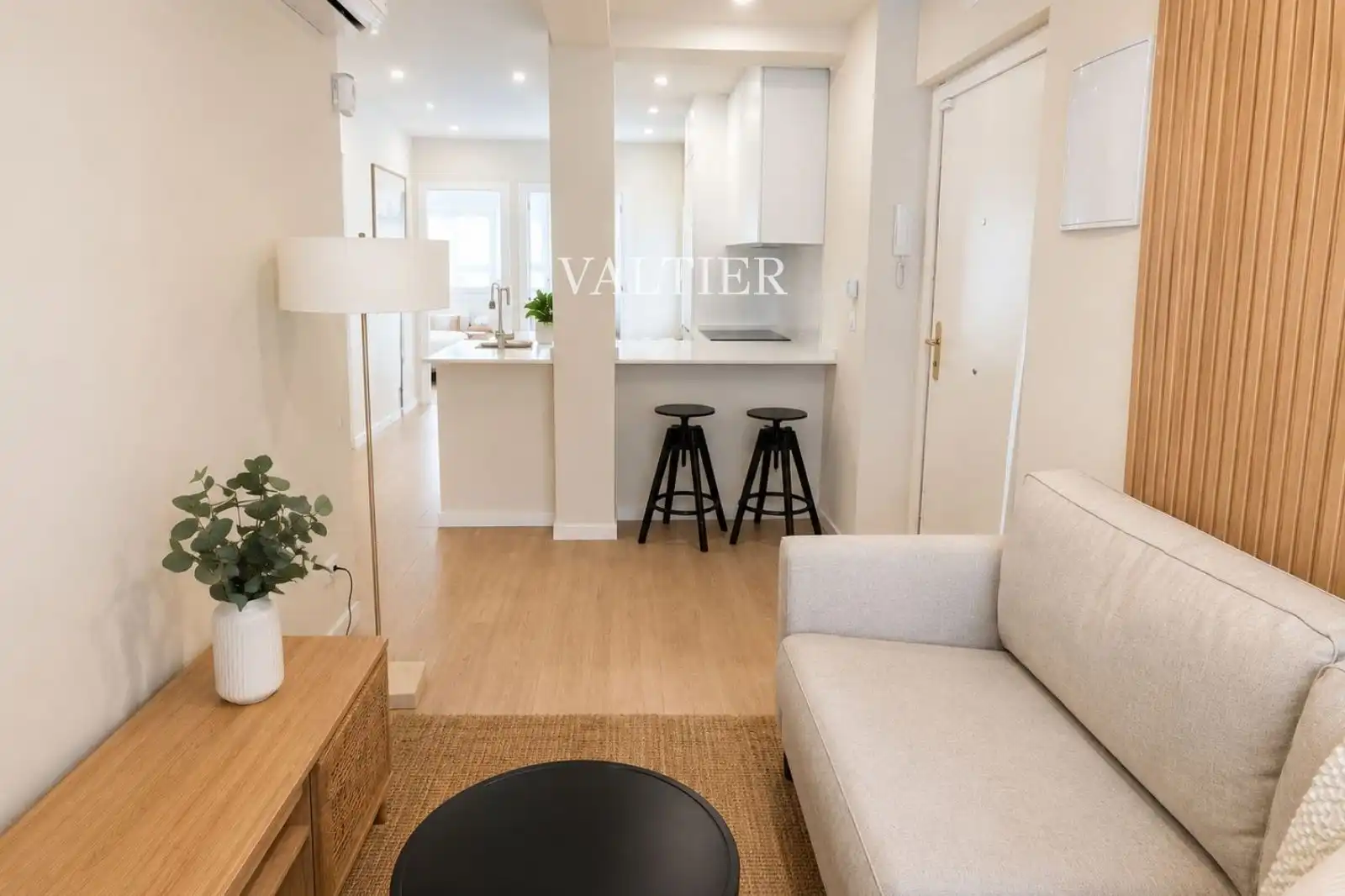 Living room of Flat for rent in Madrid  with Air Conditioner, Heating and Furnished
