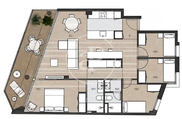 Flat for rent in Sant Cugat del Vallès  with Air Conditioner, Heating and Terrace