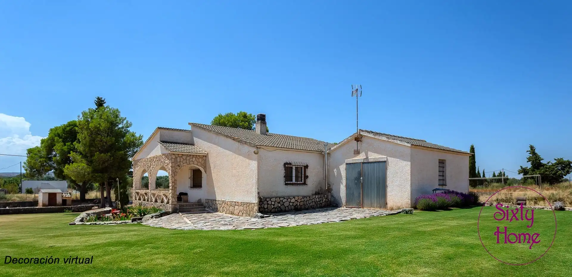 Vista exterior de Casa o chalet en venta en Belchite con Calefacción, Jardín privado y Terraza