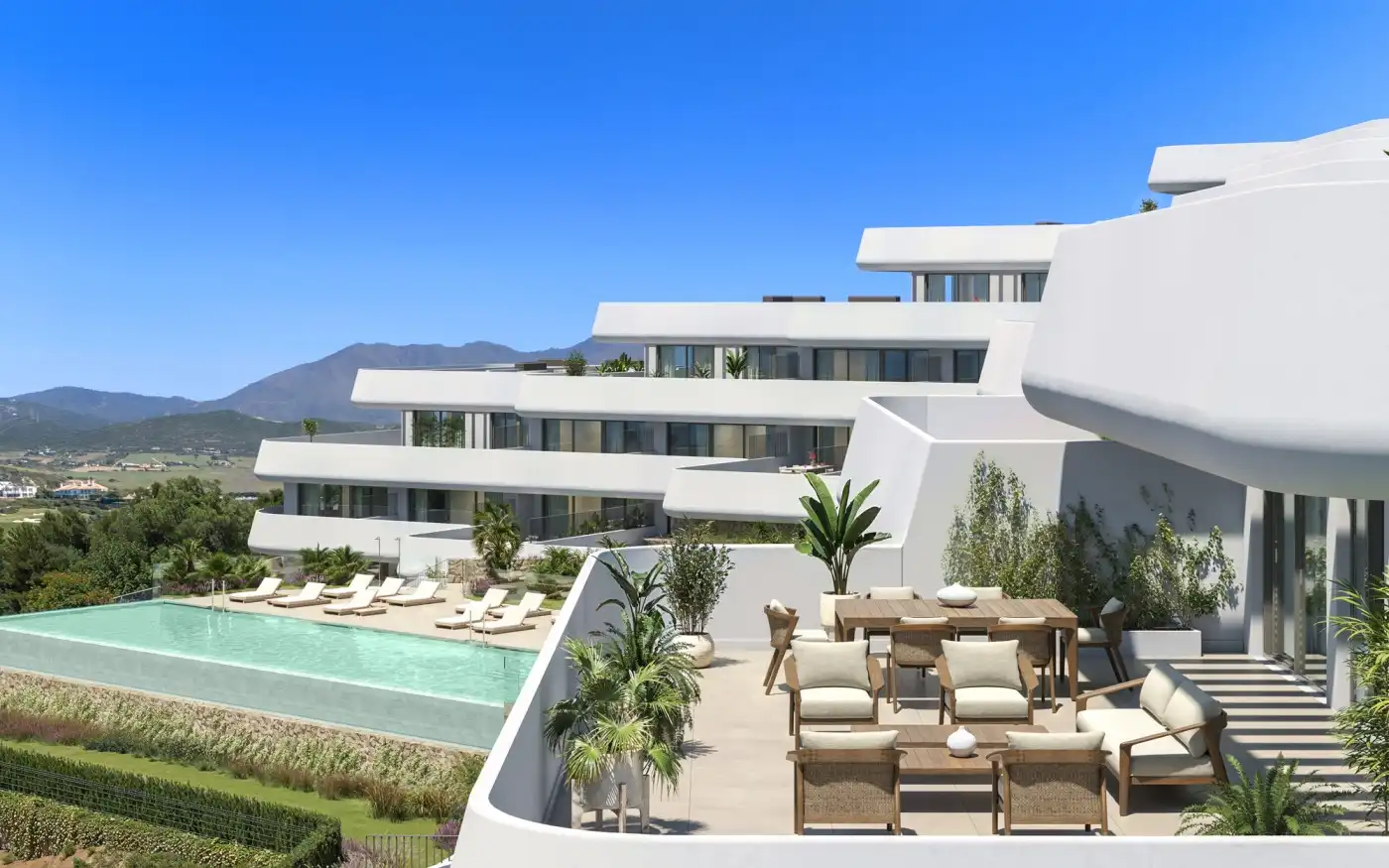 Apartment with pool for sale in Casares Golf - Casares del Sol