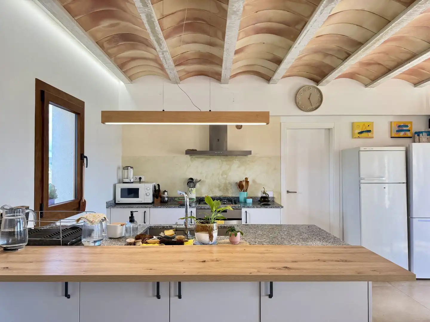 Küche von Country house zur Miete in Llucmajor mit Klimaanlage, Heizung und Terrasse