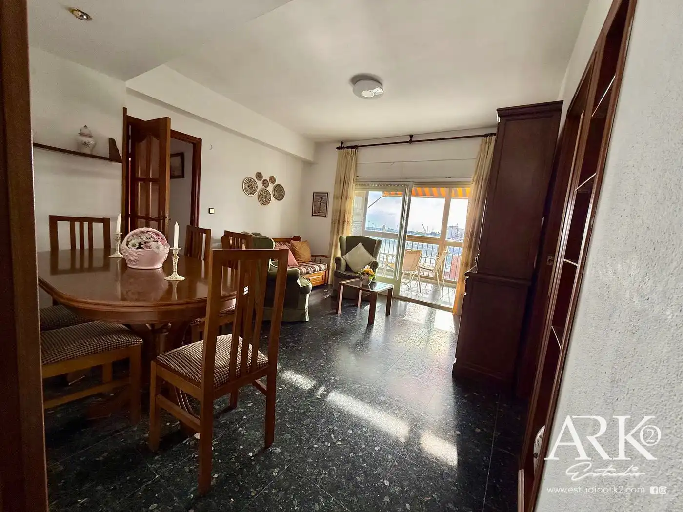 Sala de estar de Piso en venta en Gandia con Amueblado, Lavadora y Balcón