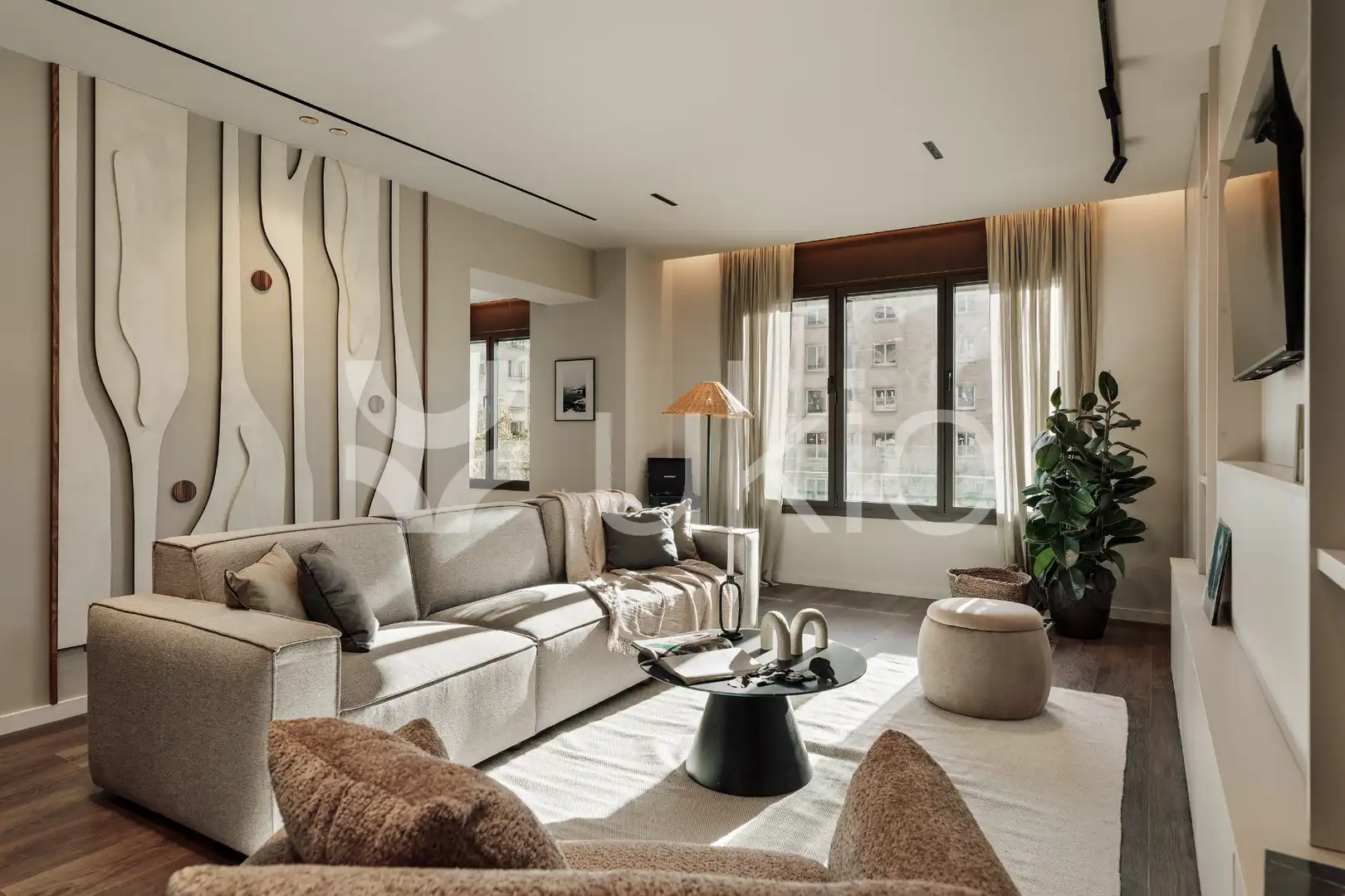 Sala d'estar de Apartament de lloguer en Barcelona amb Aire condicionat, Calefacció i Moblat