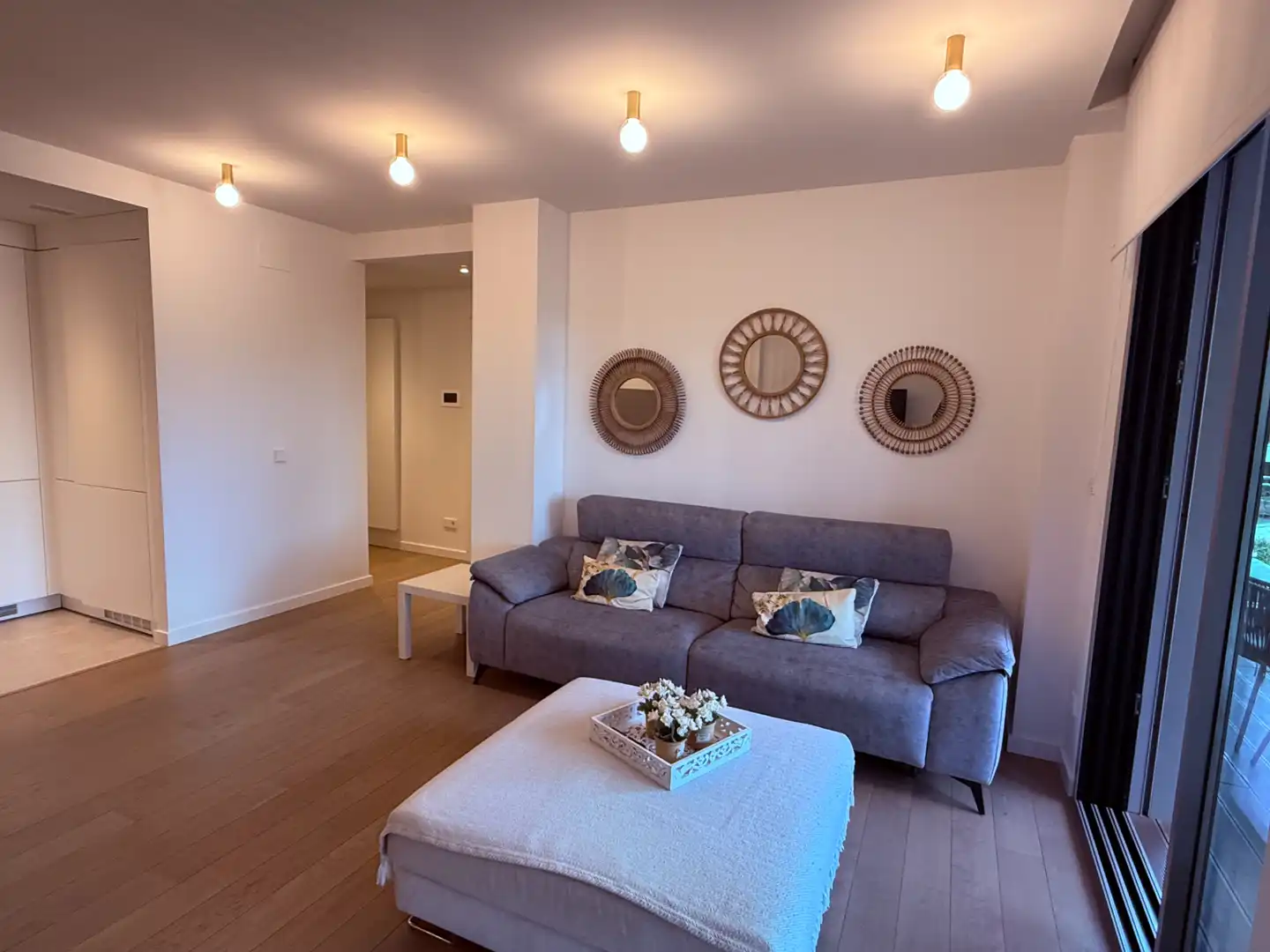 Sala de estar de Apartamento de alquiler en Salou con Aire acondicionado, Calefacción y Parquet