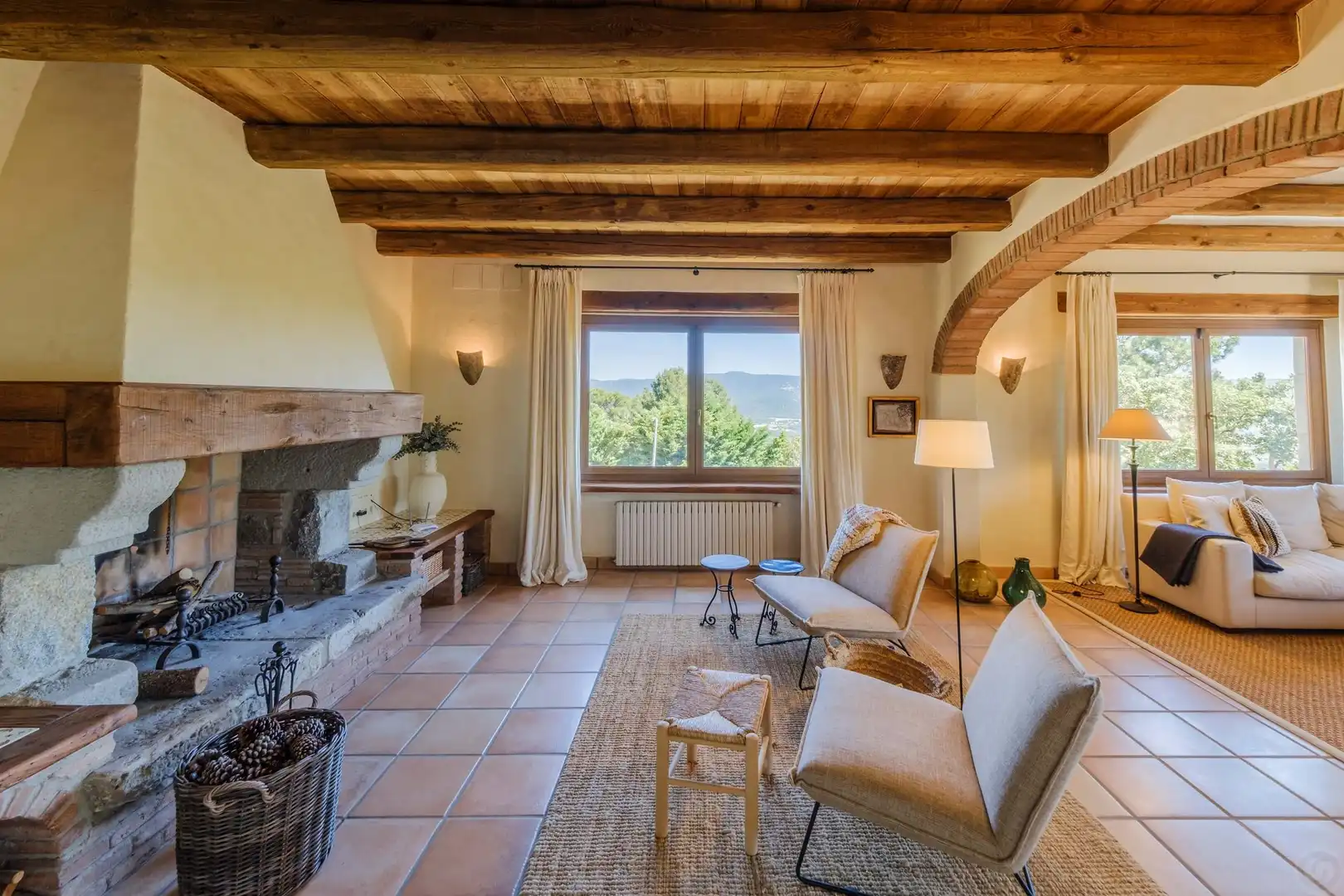 Living room of Houses for sale in Santa Cristina d'Aro  with Air Conditioner, Heating and Storage room