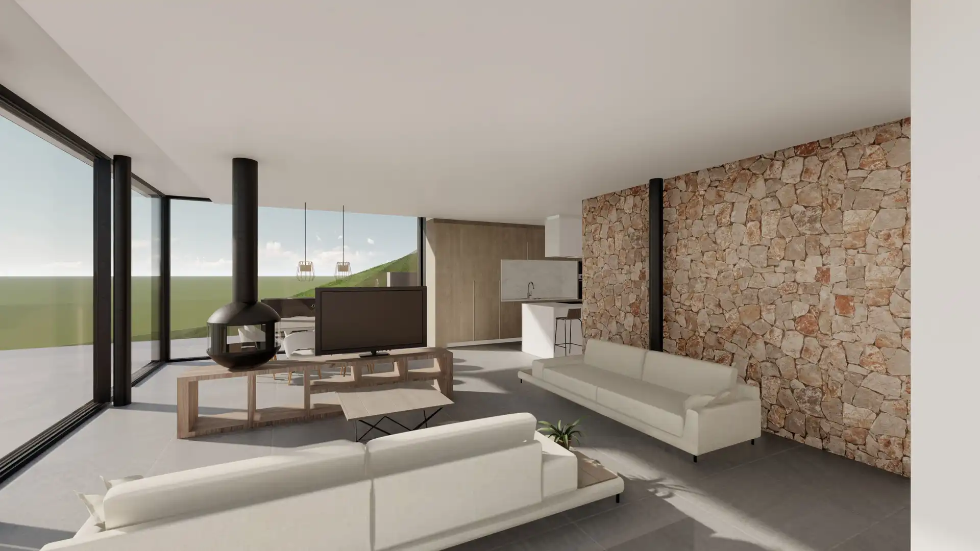 Living room of Houses for sale in Sant Feliu de Guíxols  with Air Conditioner, Heating and Terrace