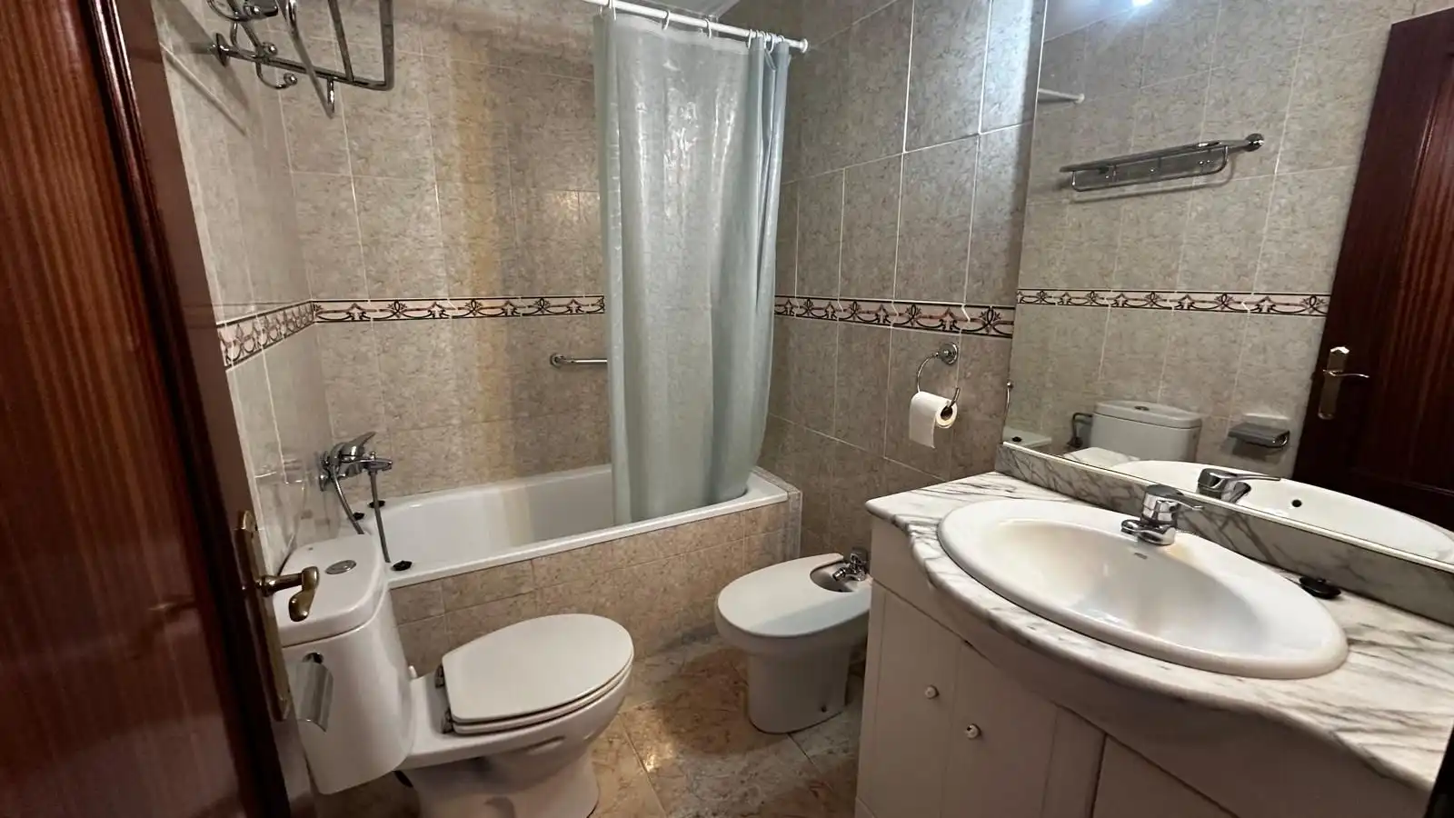 Bathroom of Flat for rent in Roquetes  with Heating, Terrace and Furnished