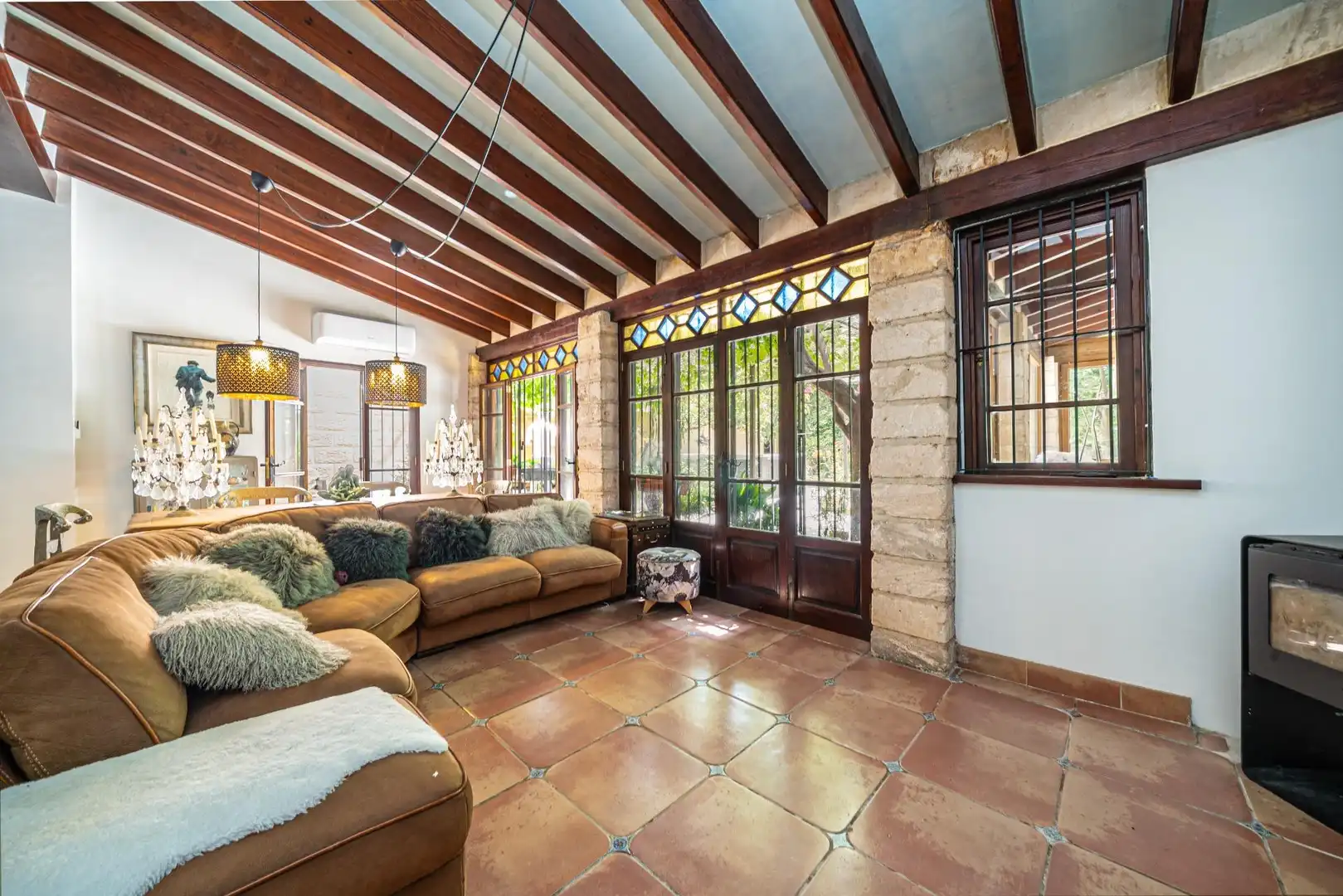 Sala d'estar de Planta baixa en venda en  Palma de Mallorca amb Aire condicionat, Calefacció i Jardí privat