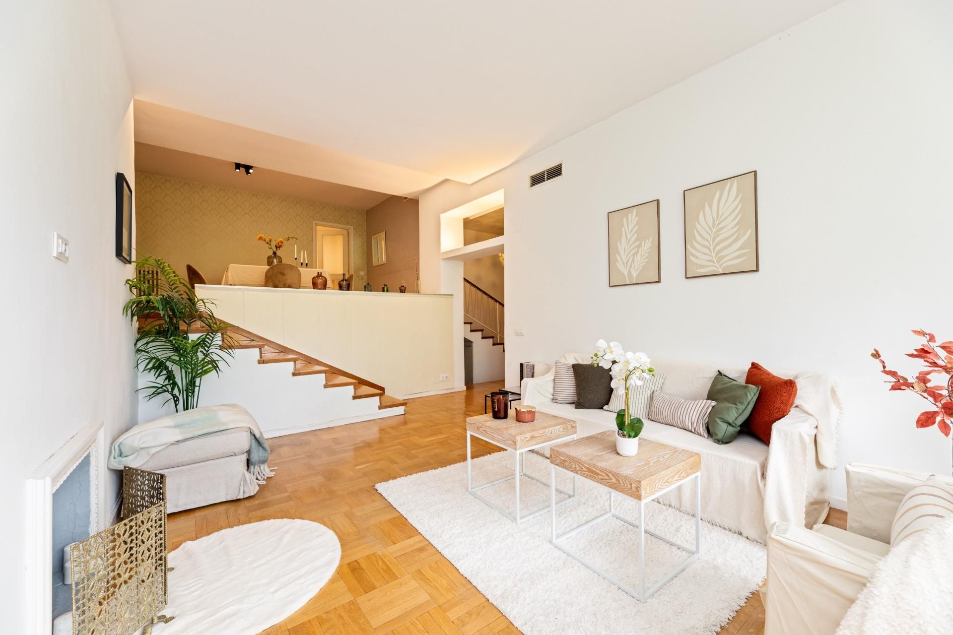 Living room of Duplex for sale in  Madrid Capital  with Air Conditioner, Heating and Terrace