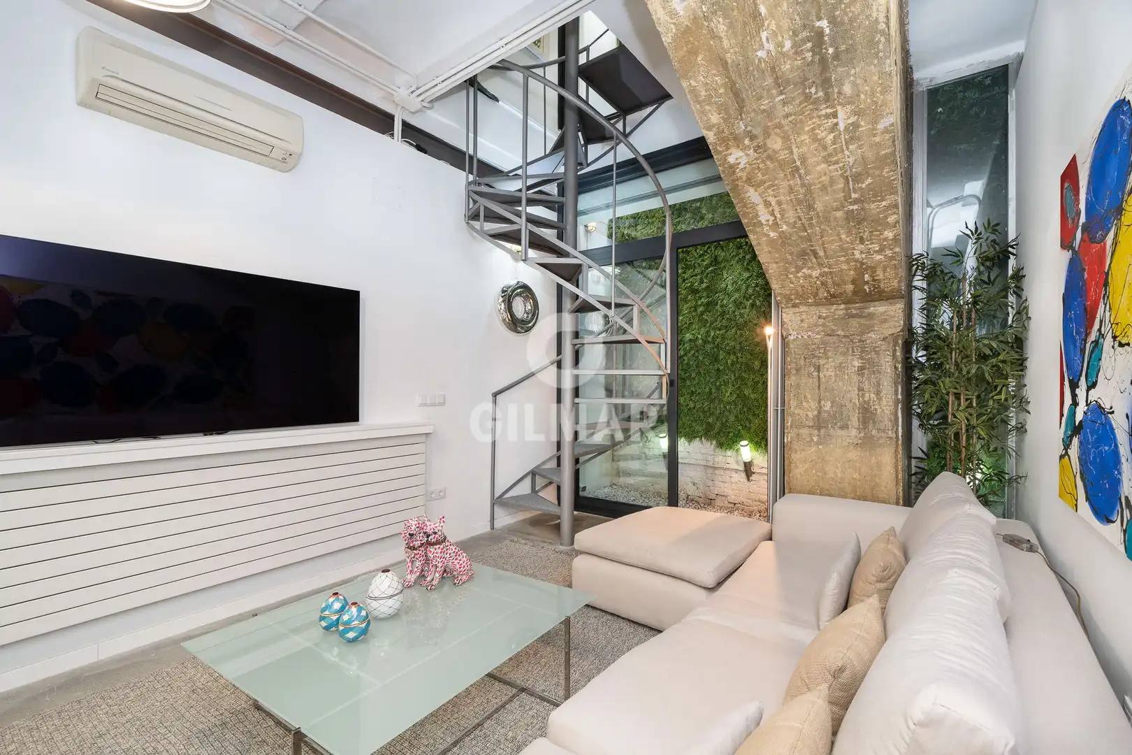 Wohnzimmer von Wohnung zum Verkauf in Madrid mit Heizung und Privatgarten