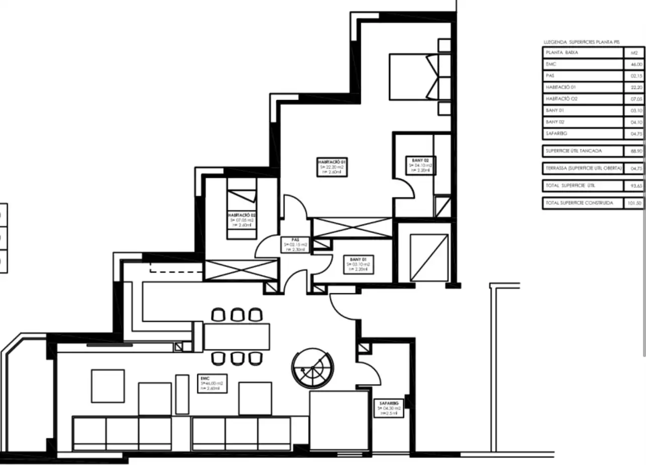 Dachboden zum Verkauf in Barcelona mit Heizung, Terrasse und Balkon