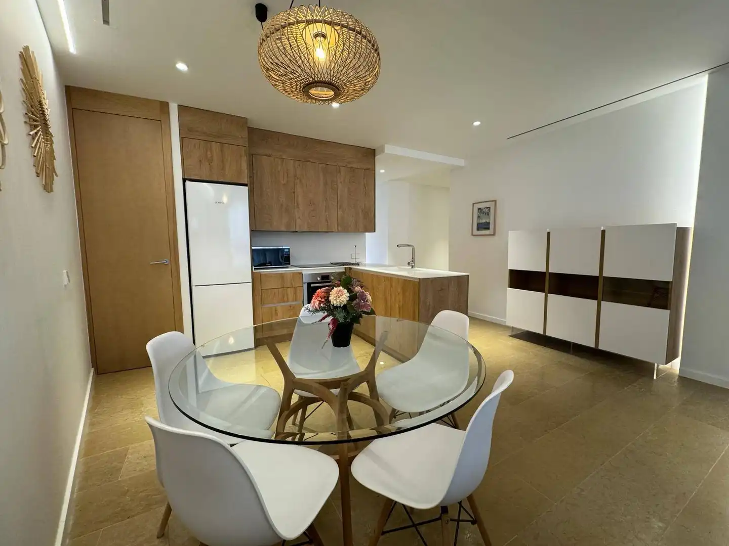 Küche von Wohnung zur Miete in  Palma de Mallorca mit Klimaanlage, Heizung und Möbliert