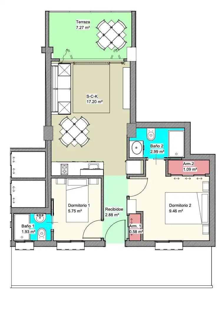 Wohnungen zum Verkauf in Benalmádena mit Privatgarten, Terrasse und Abstellraum