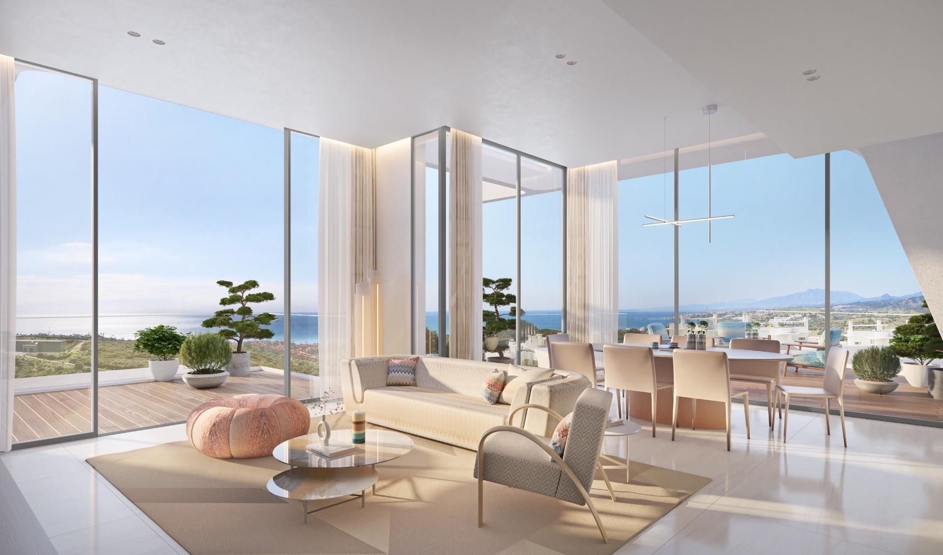 Living room of Flat for sale in Benahavís  with Air Conditioner, Heating and Private garden