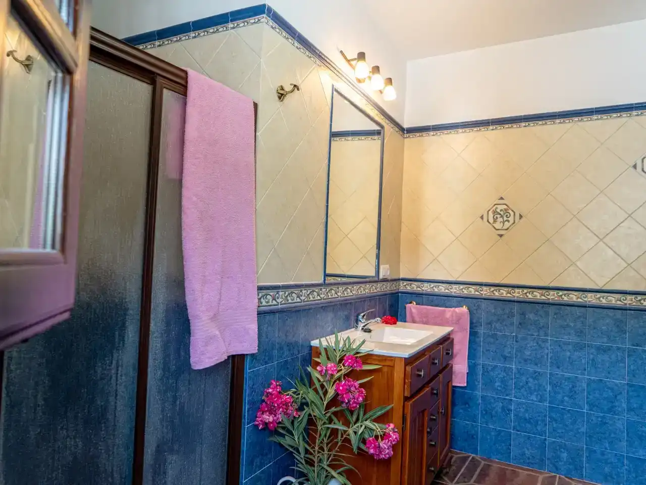 Bathroom of Houses for rent in Iznájar  with Private garden, Storage room and Swimming Pool