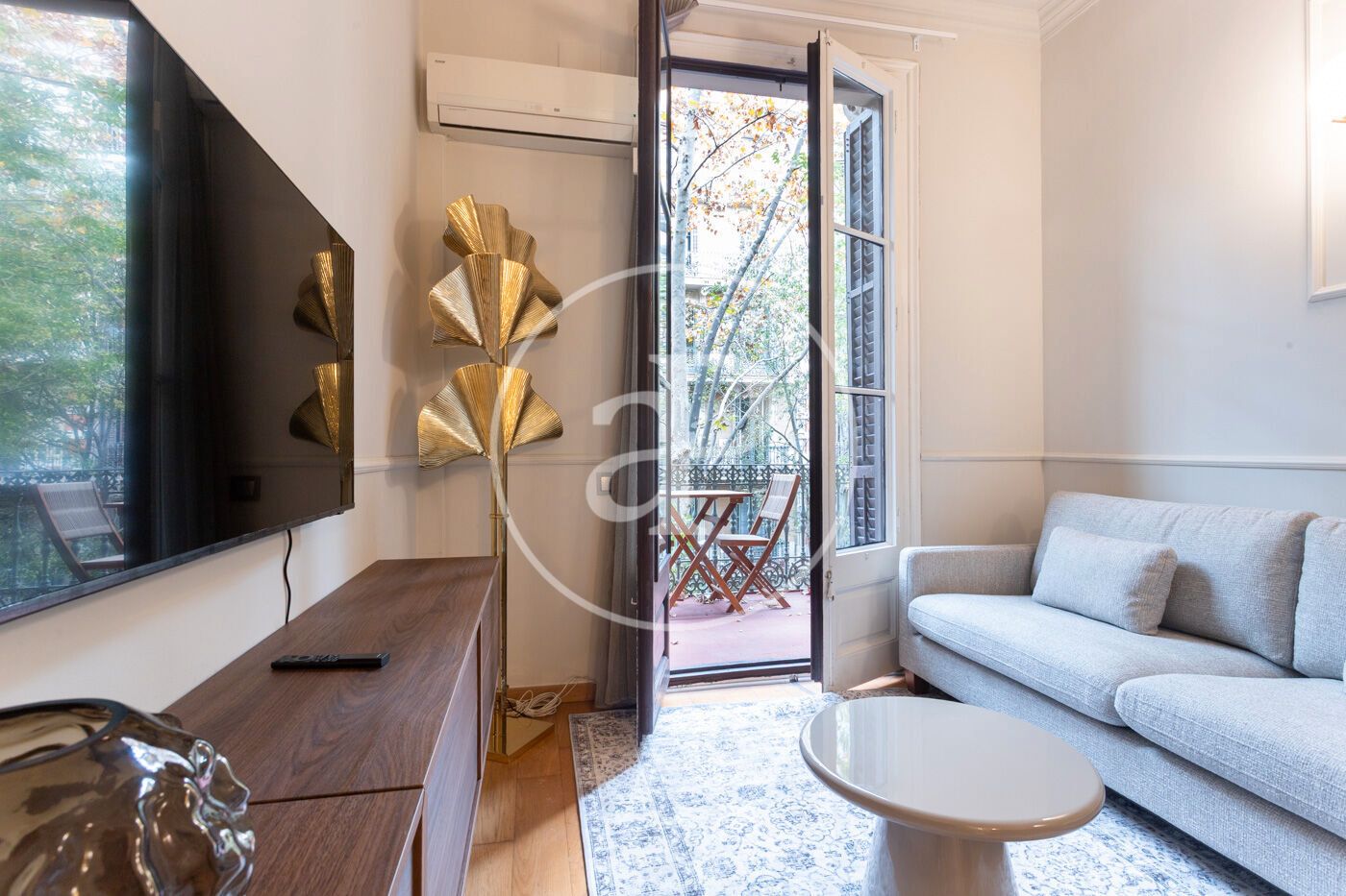 Sala d'estar de Pis de lloguer en  Barcelona Capital amb Aire condicionat, Calefacció i Moblat