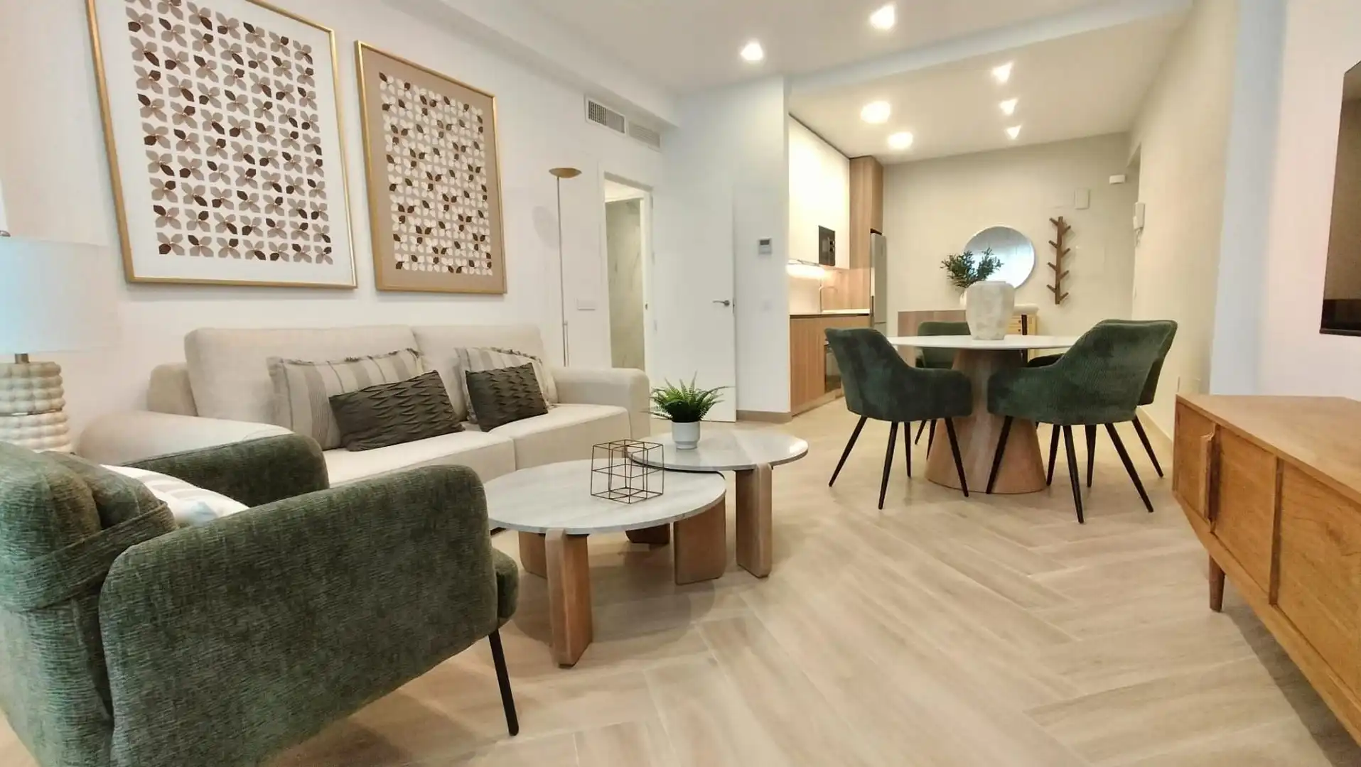 Wohnzimmer von Wohnung zur Miete in Málaga mit Klimaanlage, Heizung und Möbliert