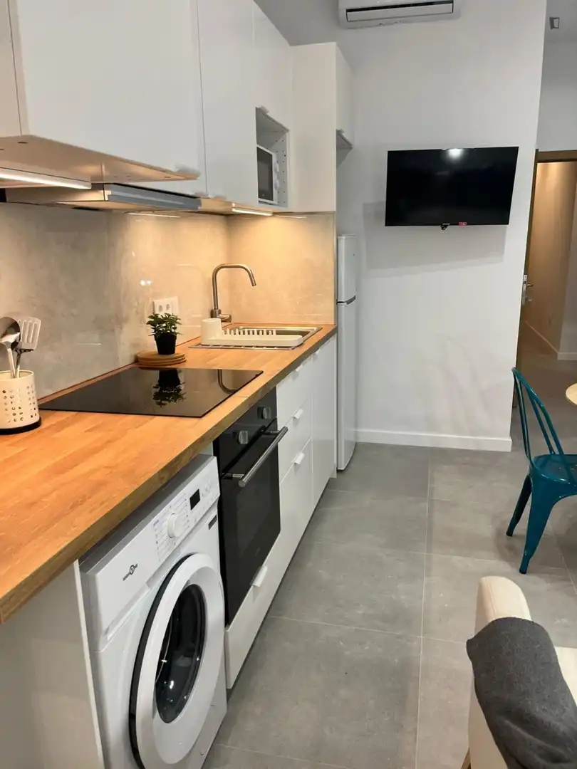 Cocina de Apartamento de alquiler en Valencia con Aire acondicionado, Amueblado y Horno
