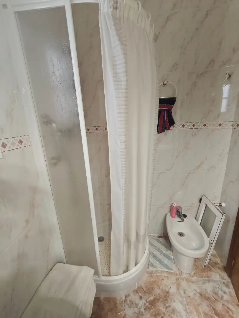 Bathroom of Flat for sale in L'Aldea  with Air Conditioner and Balcony
