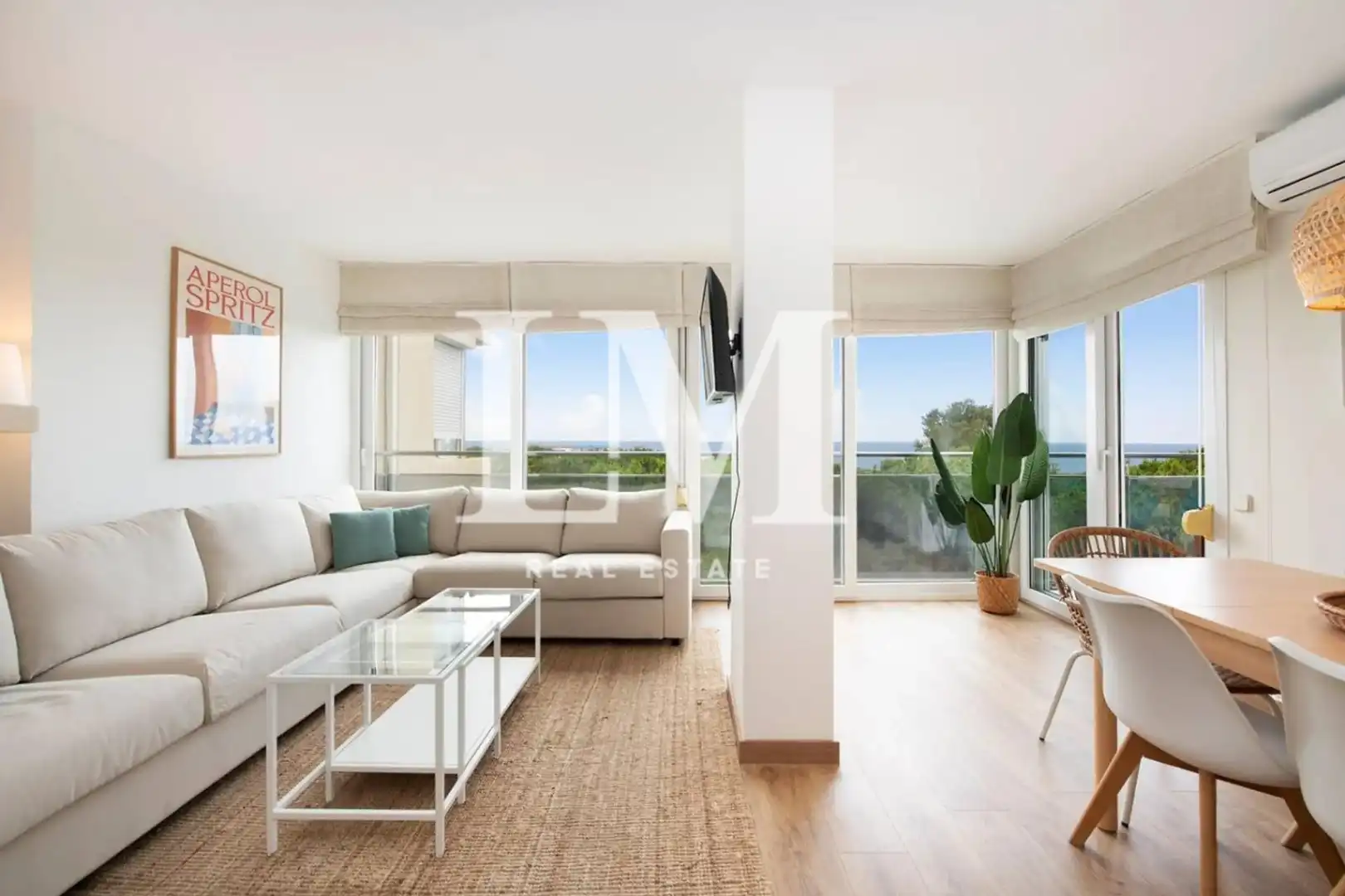 Sala d'estar de Apartament de lloguer en Gavà amb Aire condicionat, Terrassa i Moblat