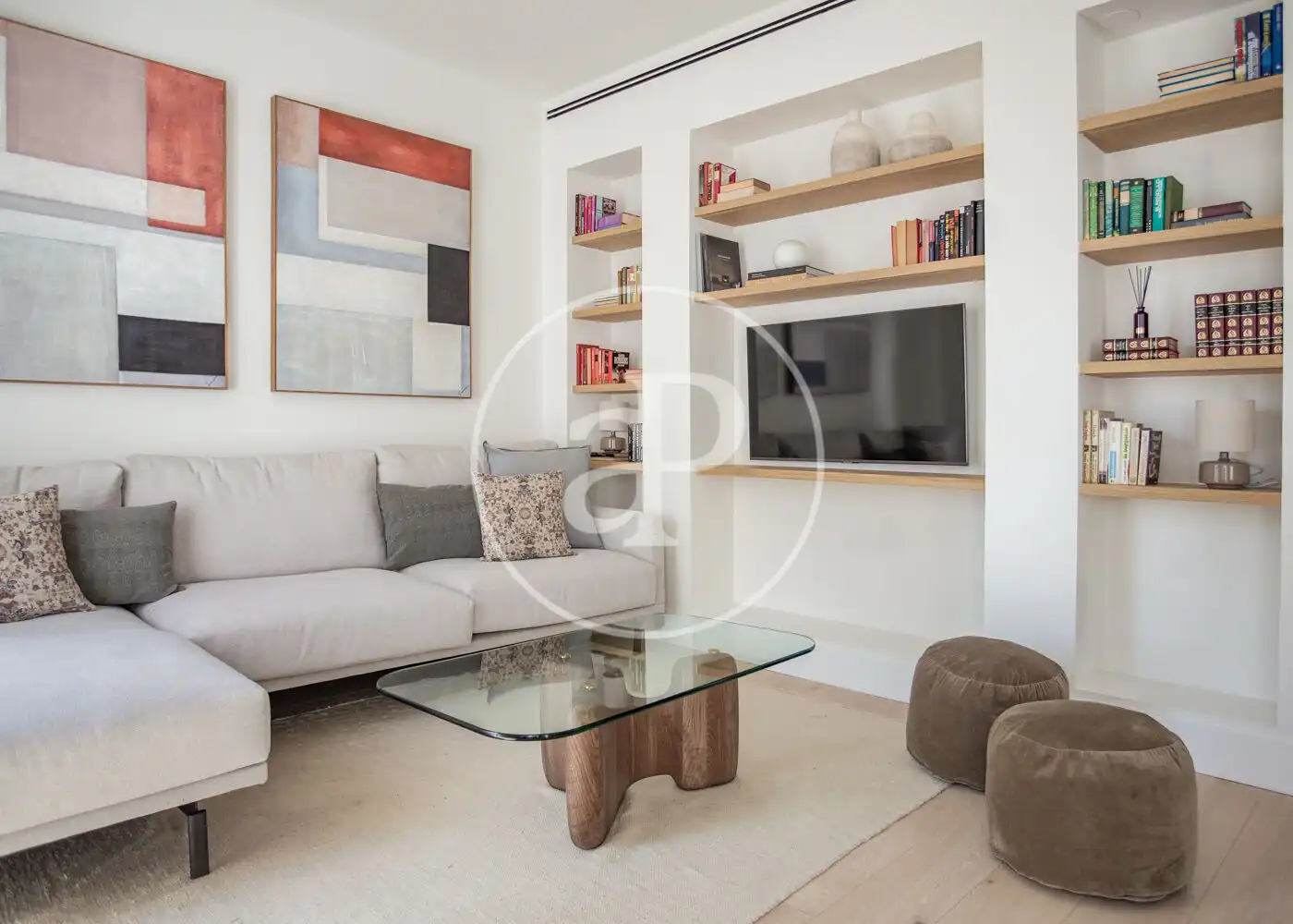 Wohnzimmer von Wohnung zur Miete in Barrio de Salamanca