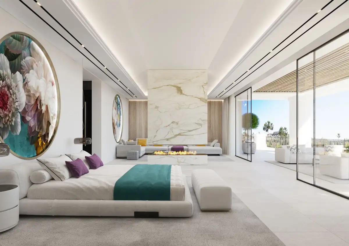 Sala de estar de Casa o chalet en venta en Benahavís con Aire acondicionado, Jardín privado y Terraza