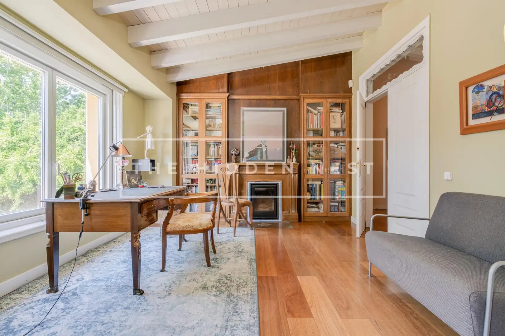 Sala d'estar de Casa o xalet en venda en Sant Cugat del Vallès amb Aire condicionat, Calefacció i Jardí privat