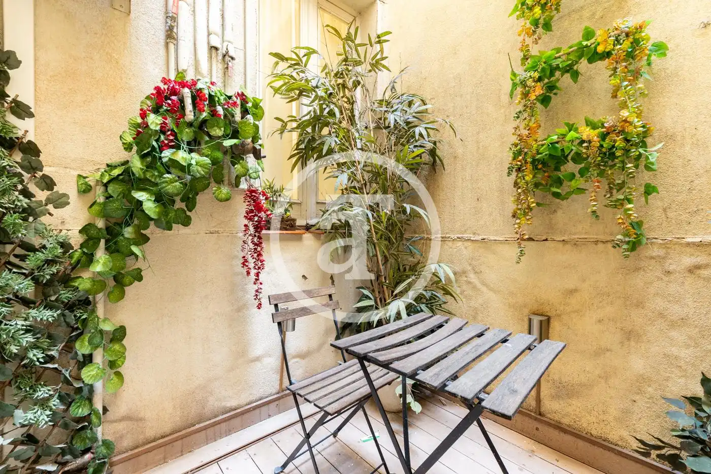 Balcony of Study for rent in Madrid  with Air Conditioner, Heating and Furnished