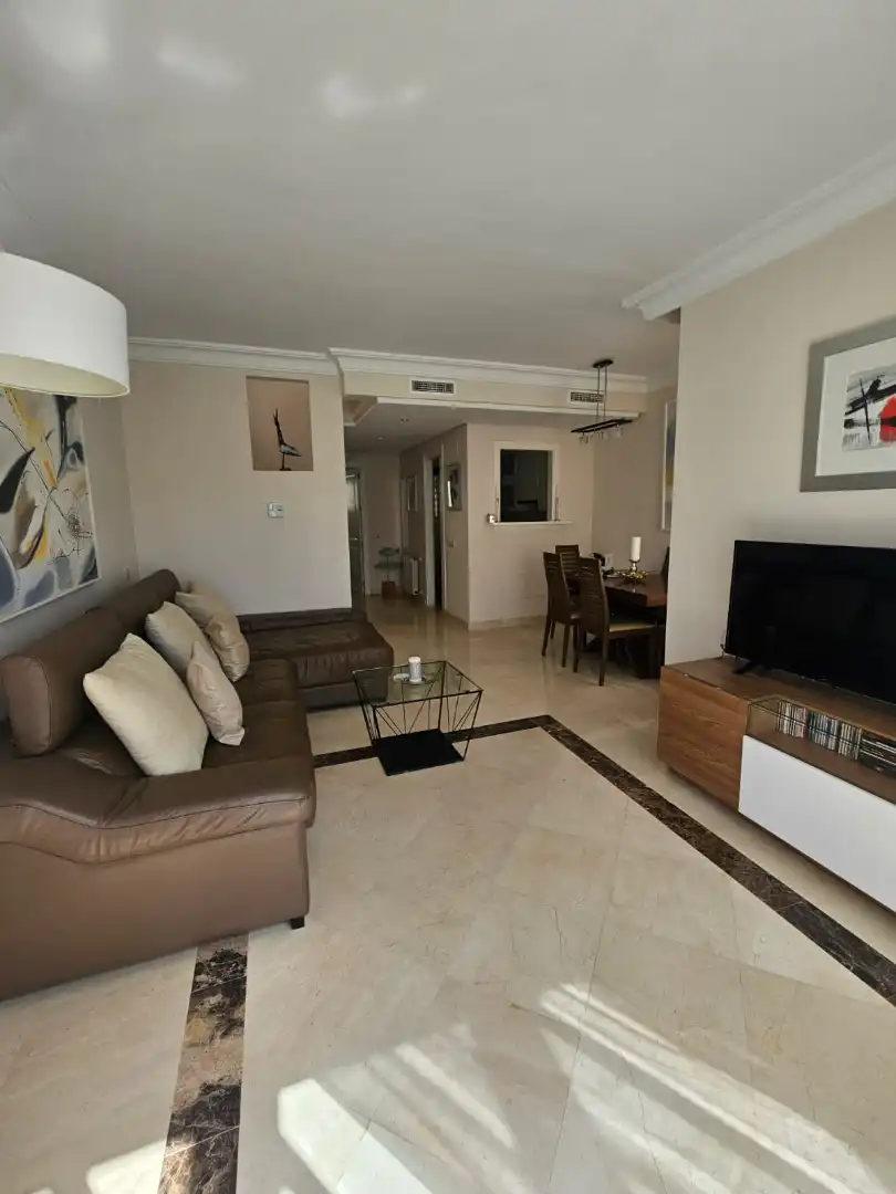 Sala d'estar de Casa adosada de lloguer en San Javier amb Aire condicionat, Jardí privat i Terrassa