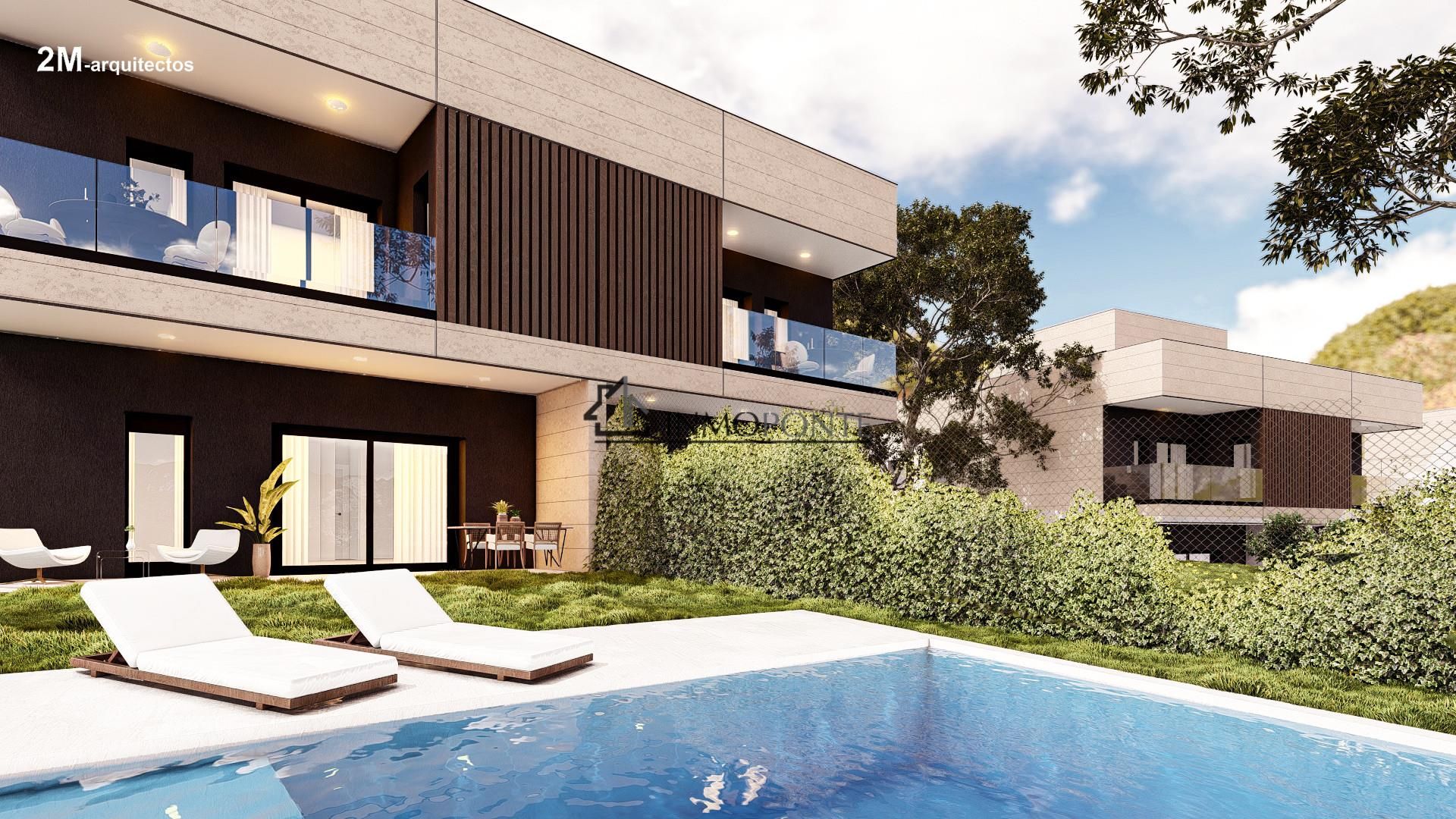 Vista exterior de Casa adosada en venta en Poio con Jardín privado