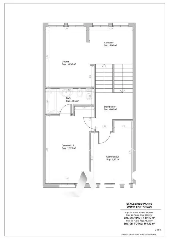 Casa adosada en venta en Calle Alberico Pardo, Peñacastillo - Nueva Montaña