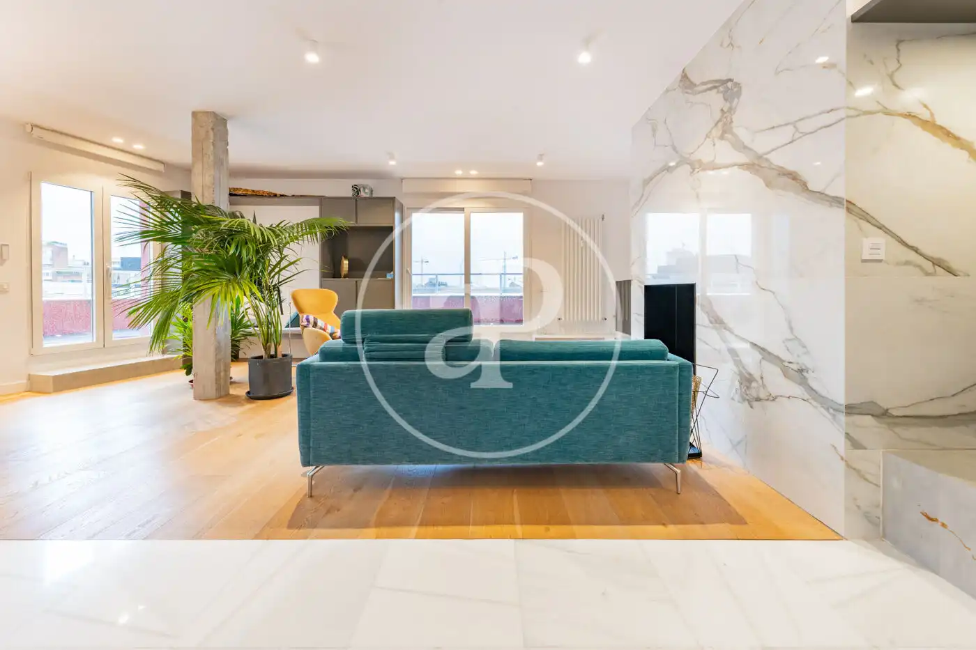 Wohnzimmer von Wohnung zum Verkauf in Madrid mit Klimaanlage, Heizung und Terrasse