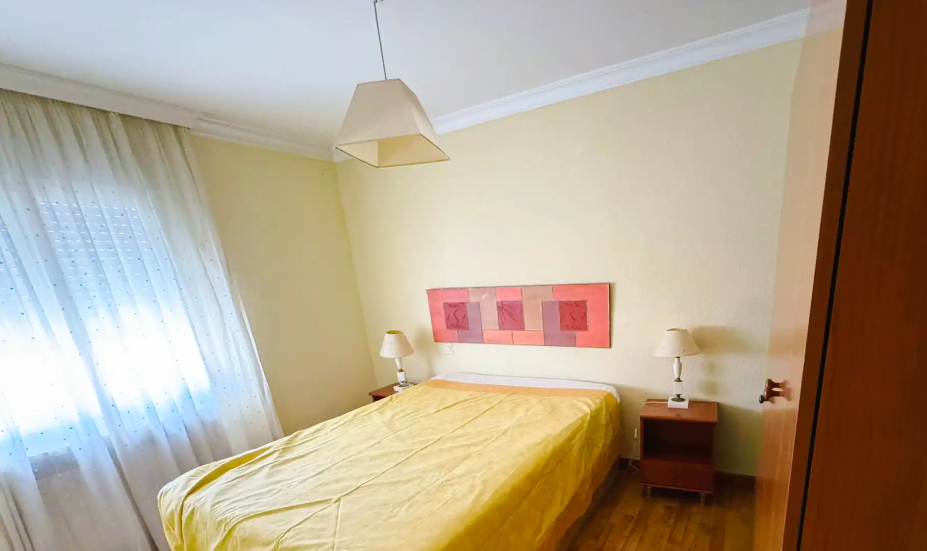 Bedroom of Flat for rent in Palencia  with Heating, Parquet flooring and Furnished