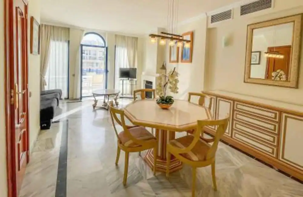 Dining room of Duplexes for rent in Marbella  with Air Conditioner, Terrace and Swimming Pool