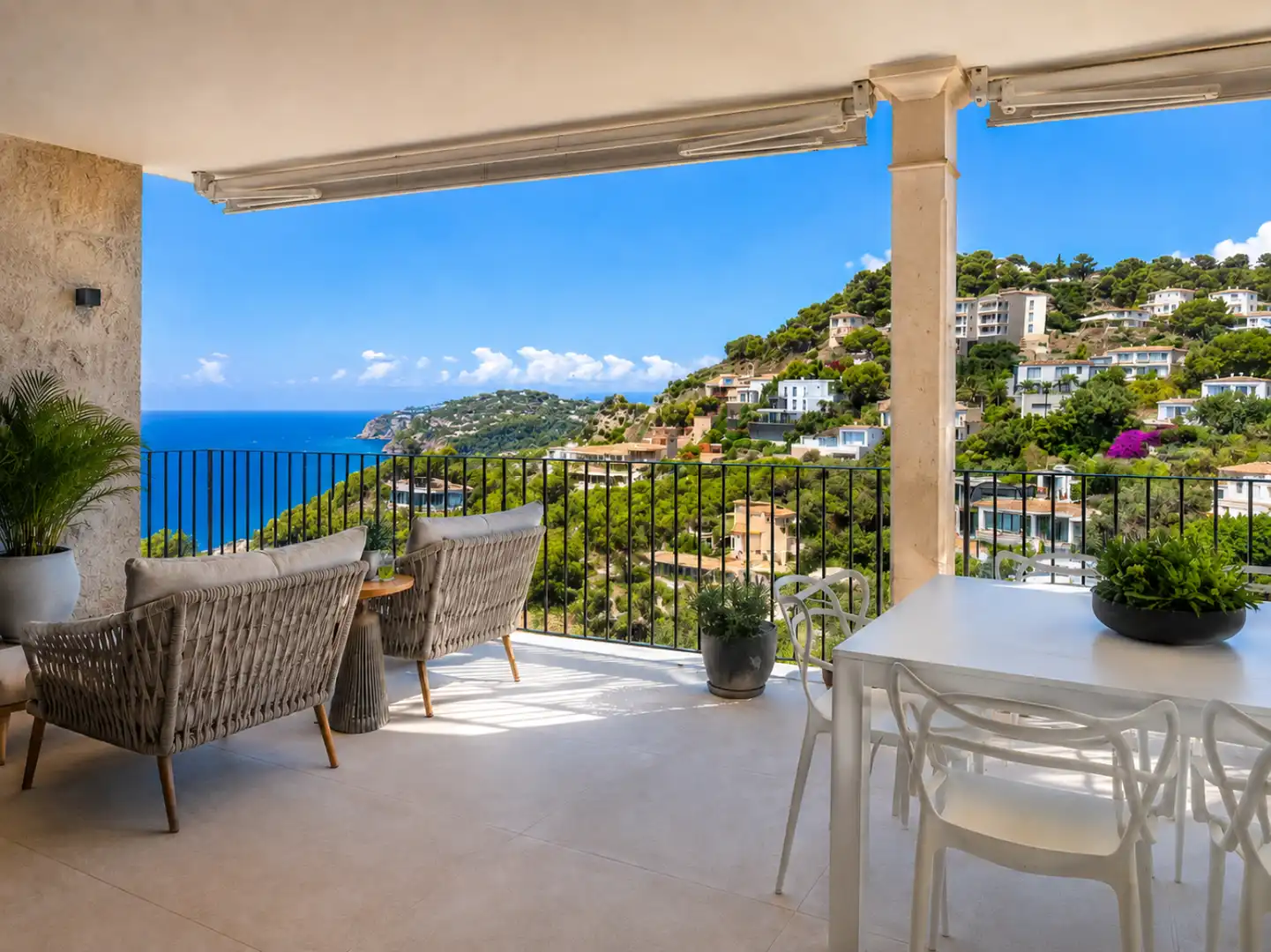 Terrasse von Wohnung zur Miete in Andratx mit Privatgarten, Terrasse und Schwimmbad