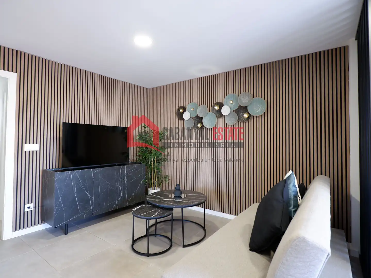 Sala d'estar de Apartament de lloguer en Valencia amb Aire condicionat, Moblat i Balcó