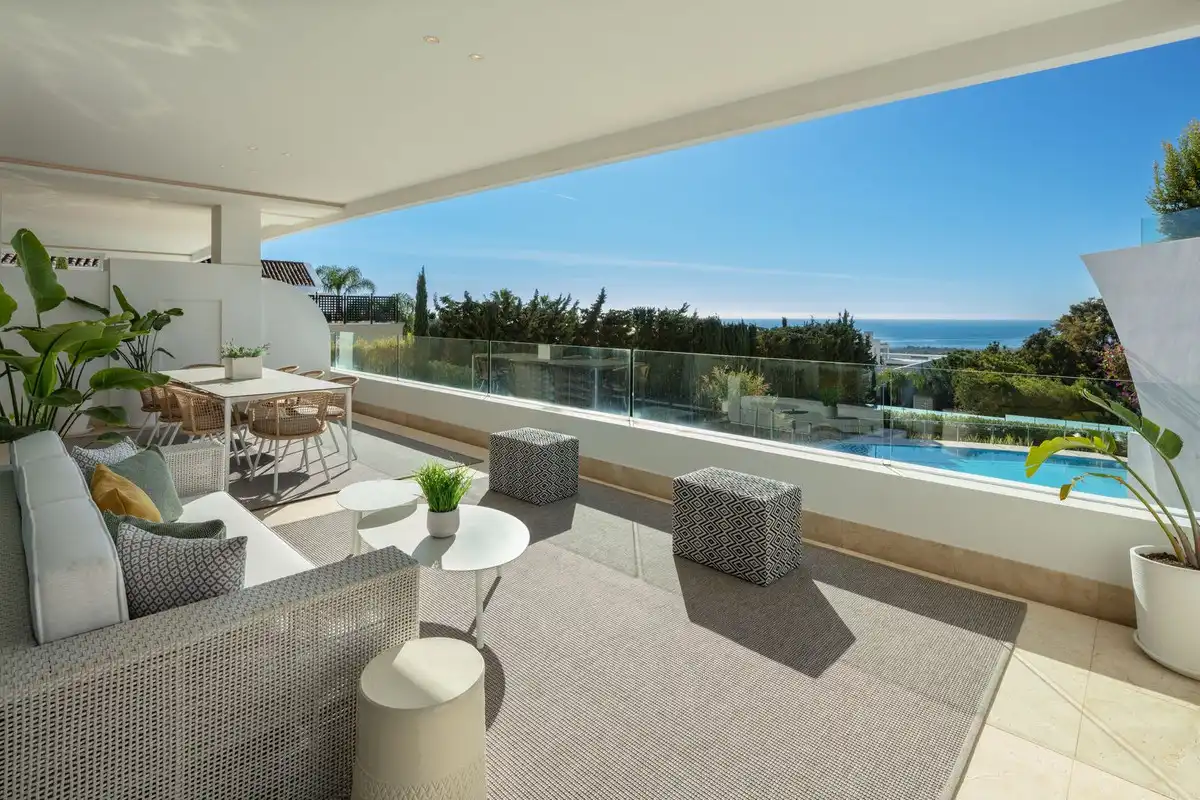 Terrace of Duplexes for sale in Marbella  with Air Conditioner and Community pool