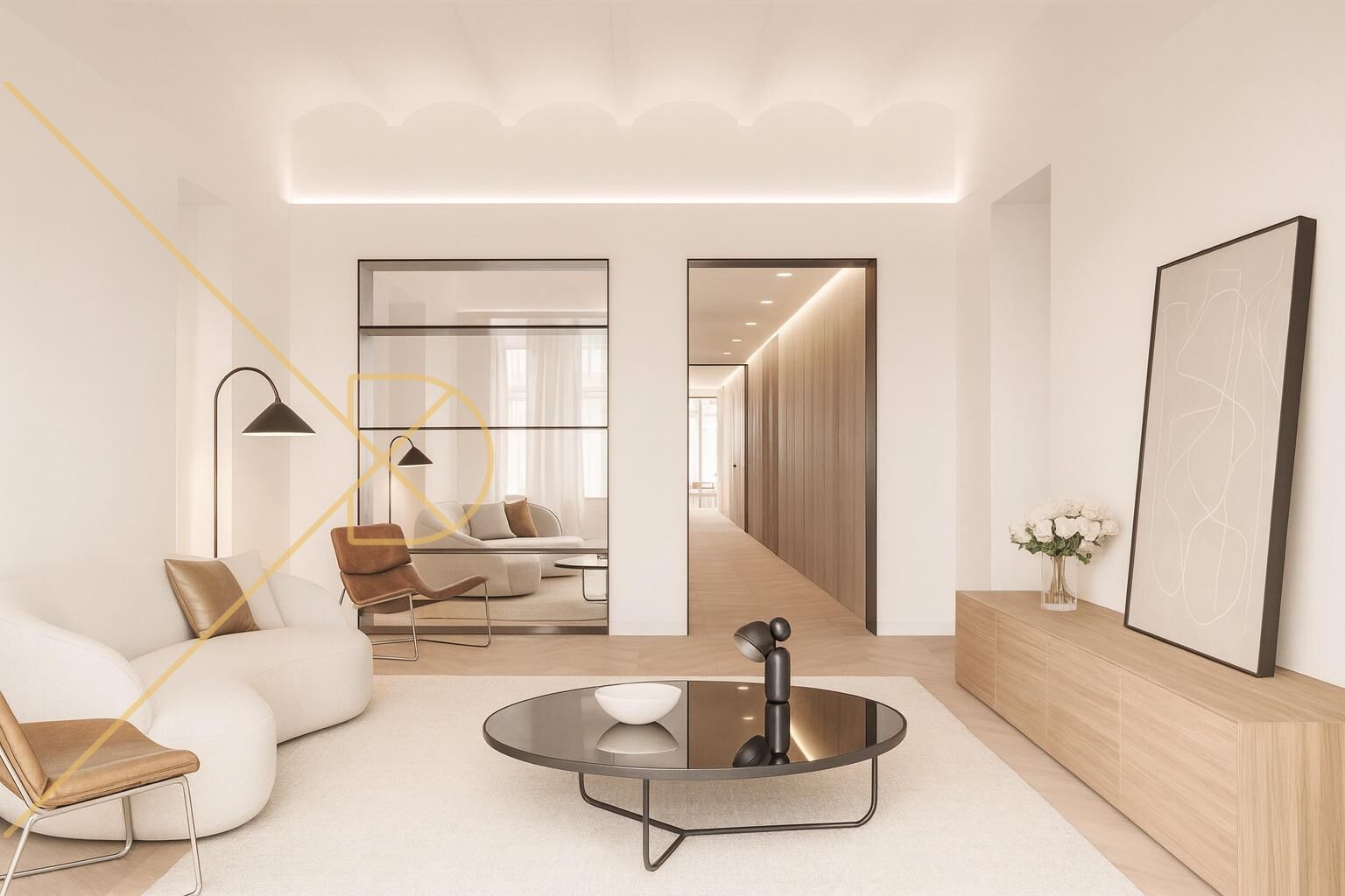 Living room of Flat for sale in  Barcelona Capital  with Air Conditioner, Heating and Parquet flooring