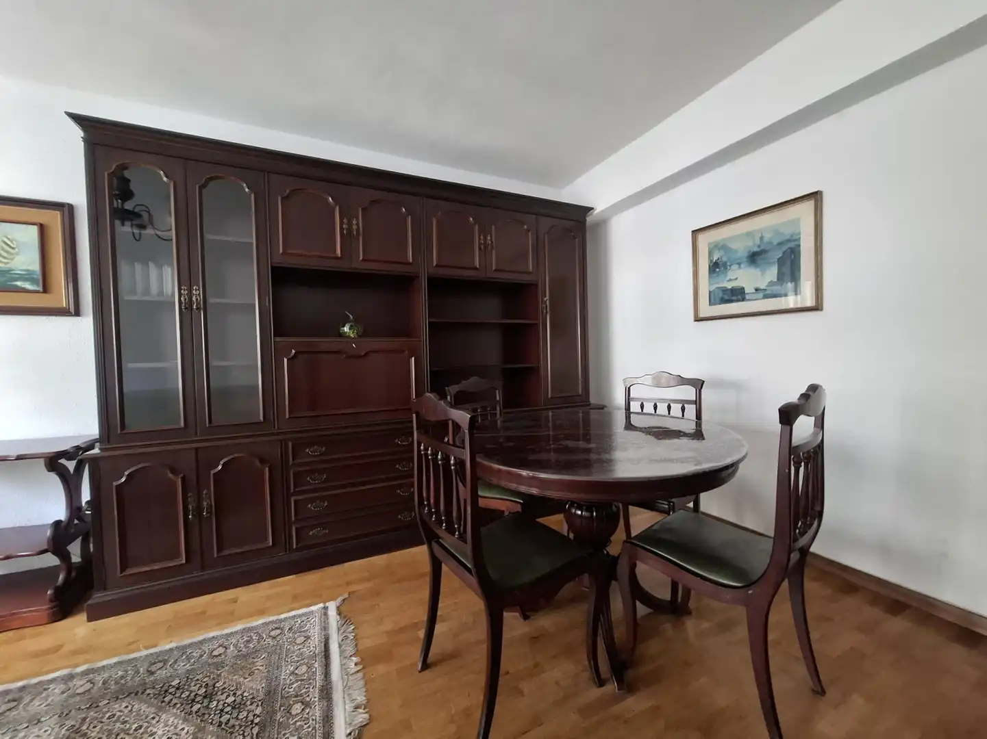Menjador de Pis de lloguer en Gijón  amb Calefacció, Parquet i Terrassa