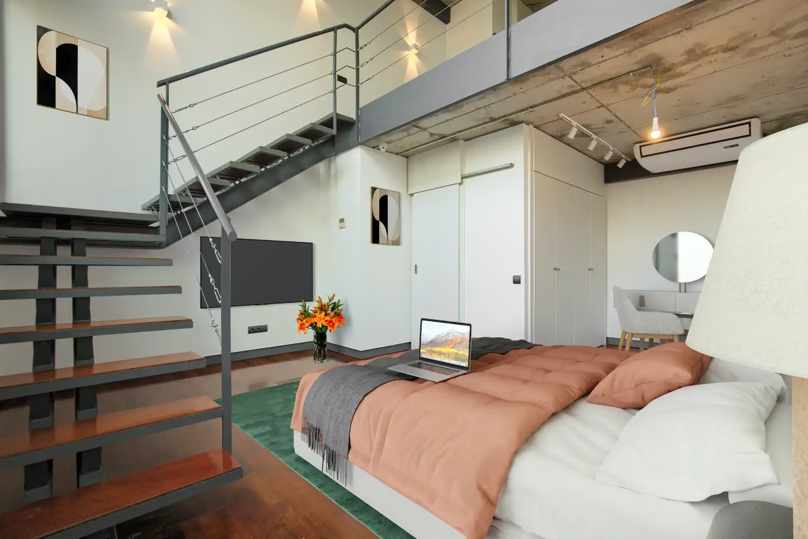 Bedroom of Lofts for rent in Alcobendas  with Air Conditioner, Heating and Terrace