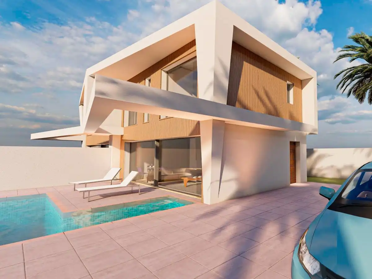 Exterior view of Detached homes for sale in Santa Pola  with Air Conditioner, Private garden and Terrace