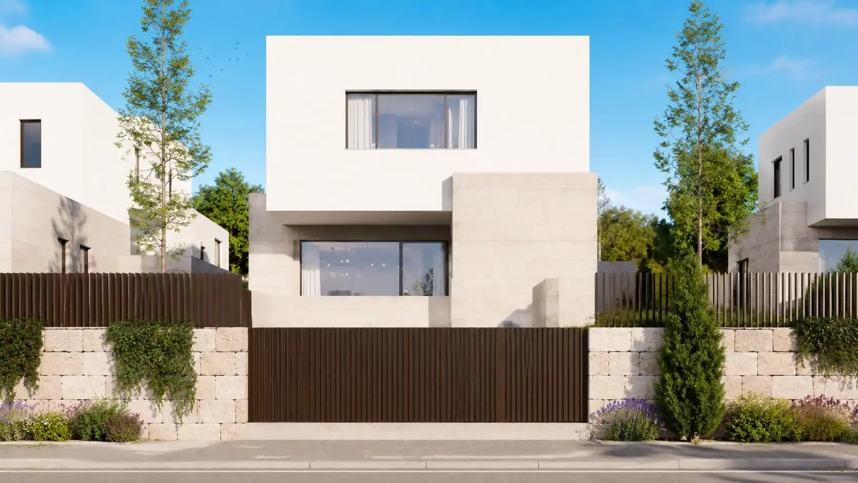 Vista exterior de Casa o chalet en venta en Vigo  con Calefacción, Jardín privado y Piscina