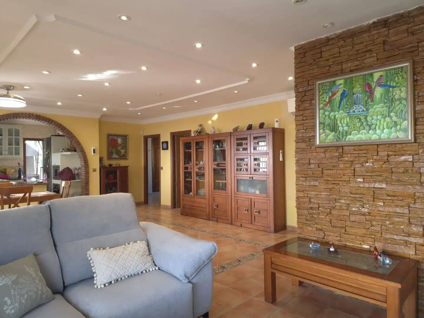 Sala d'estar de Finca rústica en venda en Arucas amb Aire condicionat, Piscina i Moblat