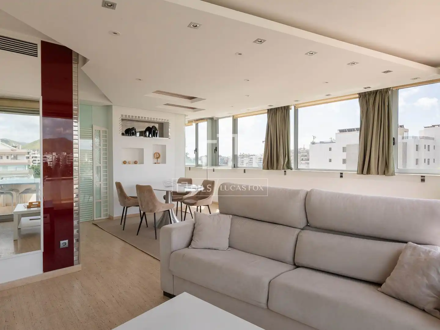 Living room of Flat for sale in Eivissa  with Air Conditioner, Swimming Pool and Furnished