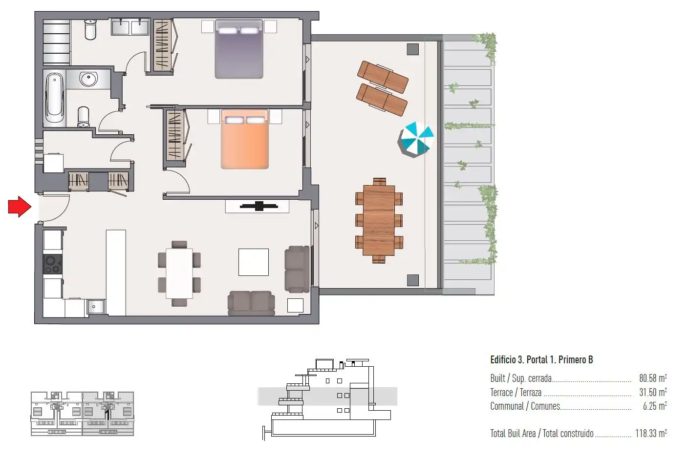 Appartement compact avec terrasse à louer à Costa Natura, imagen 14