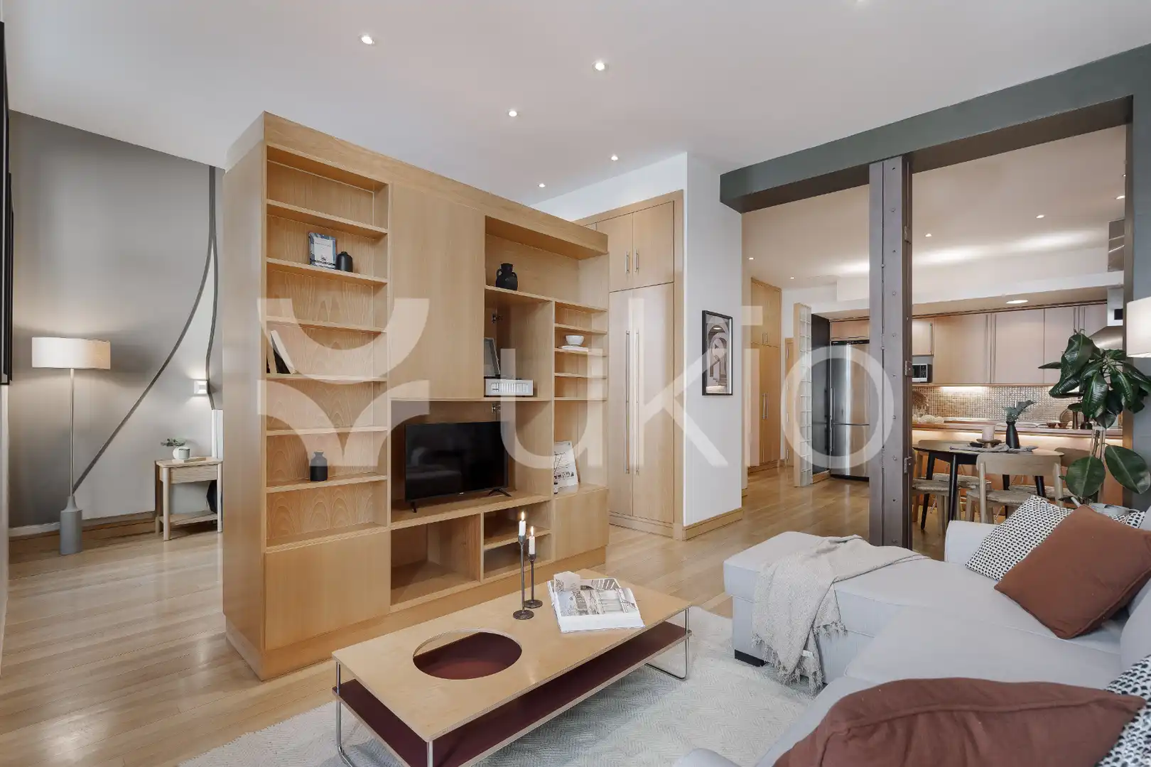 Living room of Apartments for rent in Madrid  with Air Conditioner, Heating and Furnished